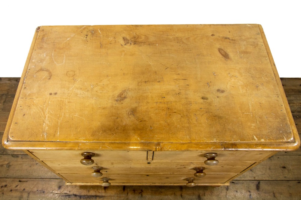 Small Antique Pine Chest of Drawers View III