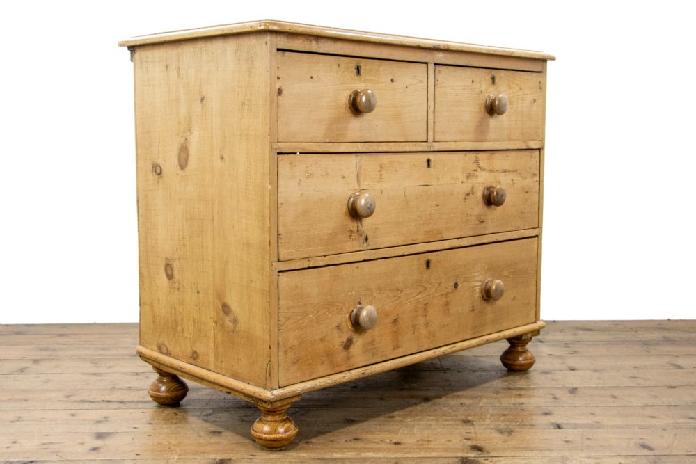 Small Antique Pine Chest of Drawers View V