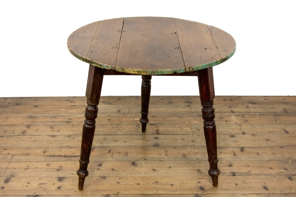 Antique 19th Century Cricket Table with Plank Top