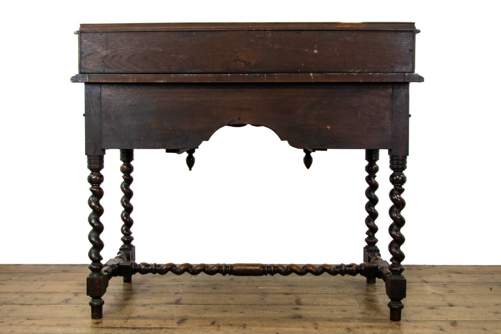 Victorian Antique Oak Carved Desk View VII