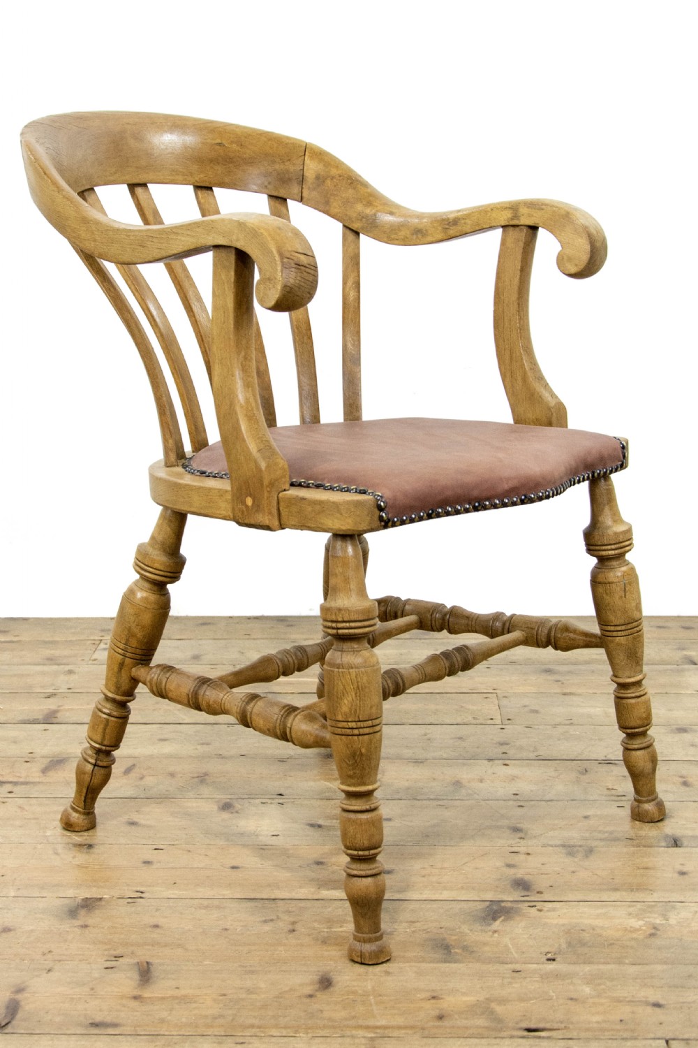 Pair of Antique Beech Smokers Bow Chairs View IV