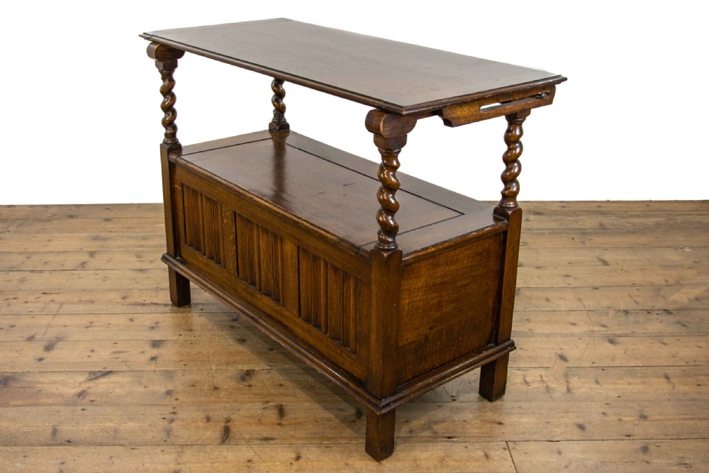 Early 20th Century Antique Oak Monks Bench View X