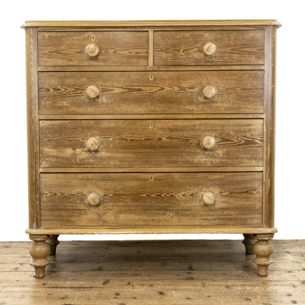 Victorian Antique Pitch Pine Chest of Drawers