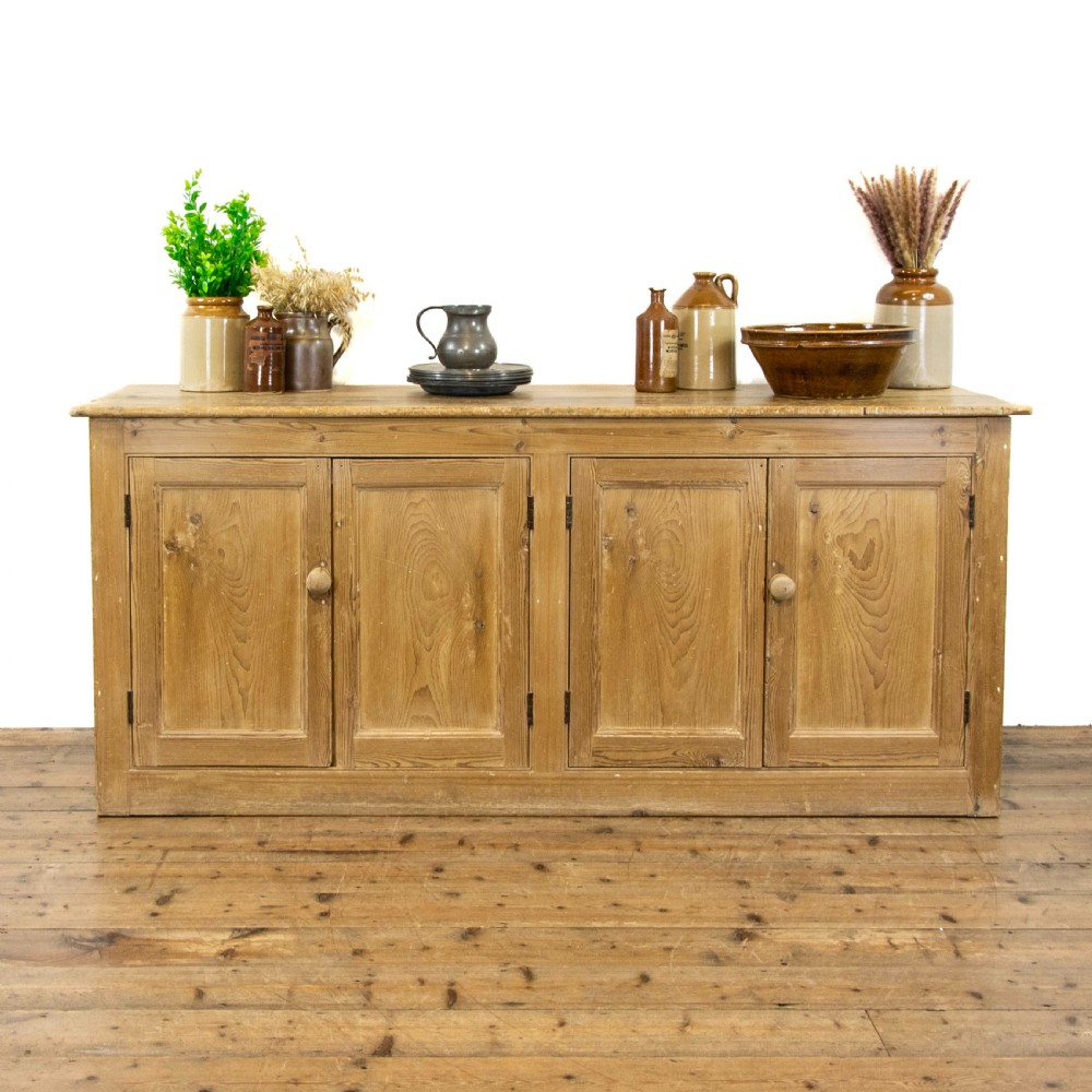 Large 19th Century Antique Pine Double Cupboard View II