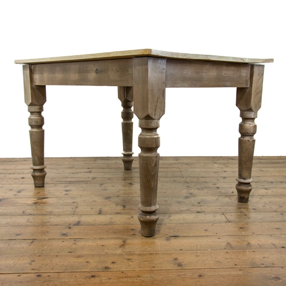 19th Century Antique Pine Kitchen Table View X