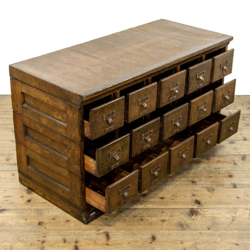 Antique Pine Bank of Drawers View IV