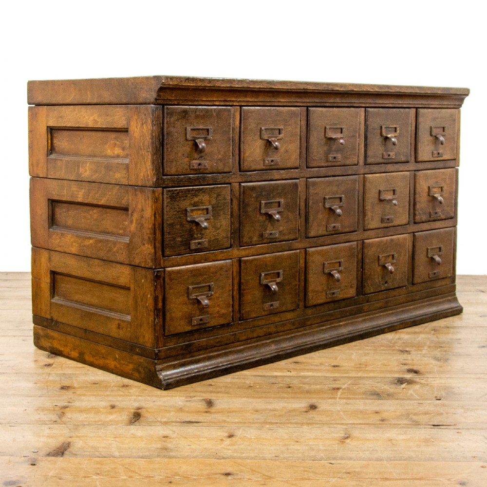 Antique Pine Bank of Drawers View V