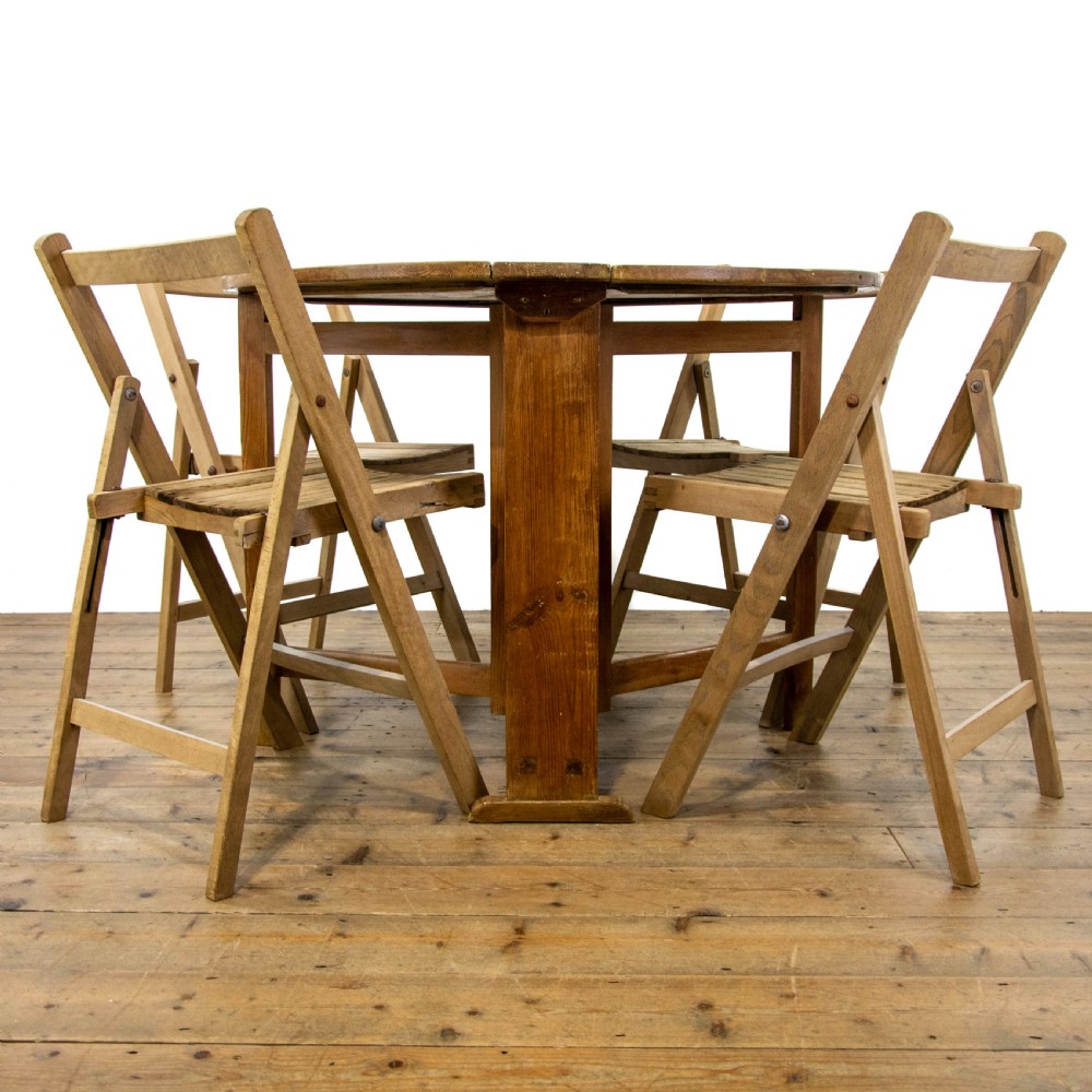 Antique 19th Century Folding Dining Set View II
