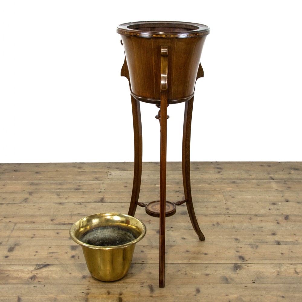 Edwardian Mahogany Jardiniere Stand View IX