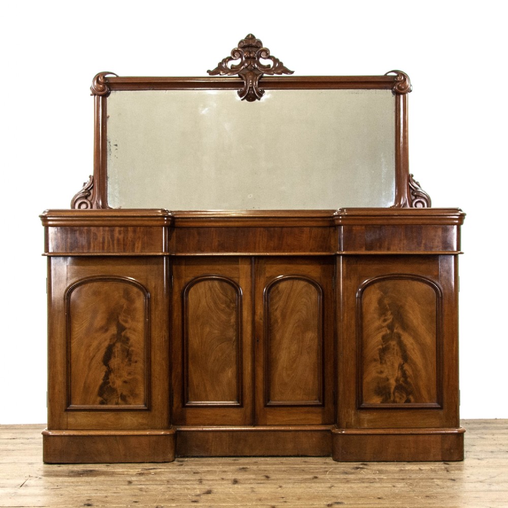 Antique Mahogany Mirror-Backed Sideboard
