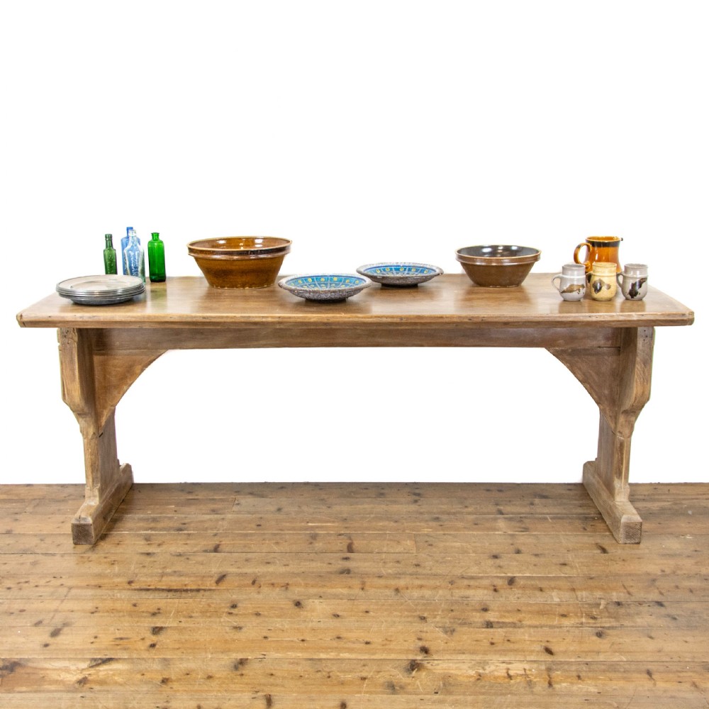 Large French Oak Serving Table View XI