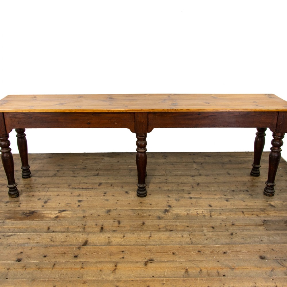 Victorian Antique Pine Serving Table View IX