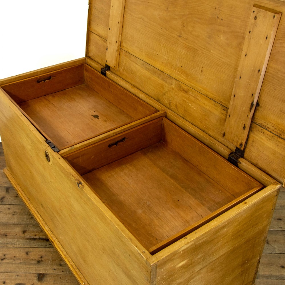 Victorian Antique Pine Trunk View VI