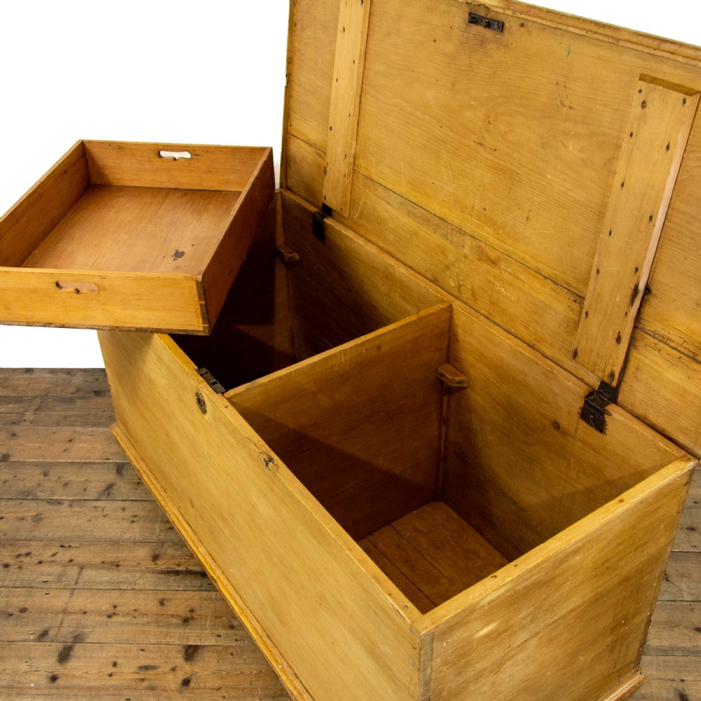 Victorian Antique Pine Trunk View VII