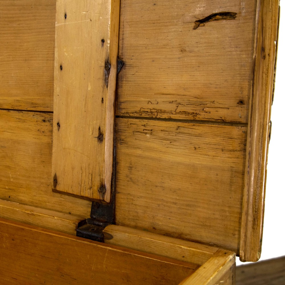 Victorian Antique Pine Trunk View VIII