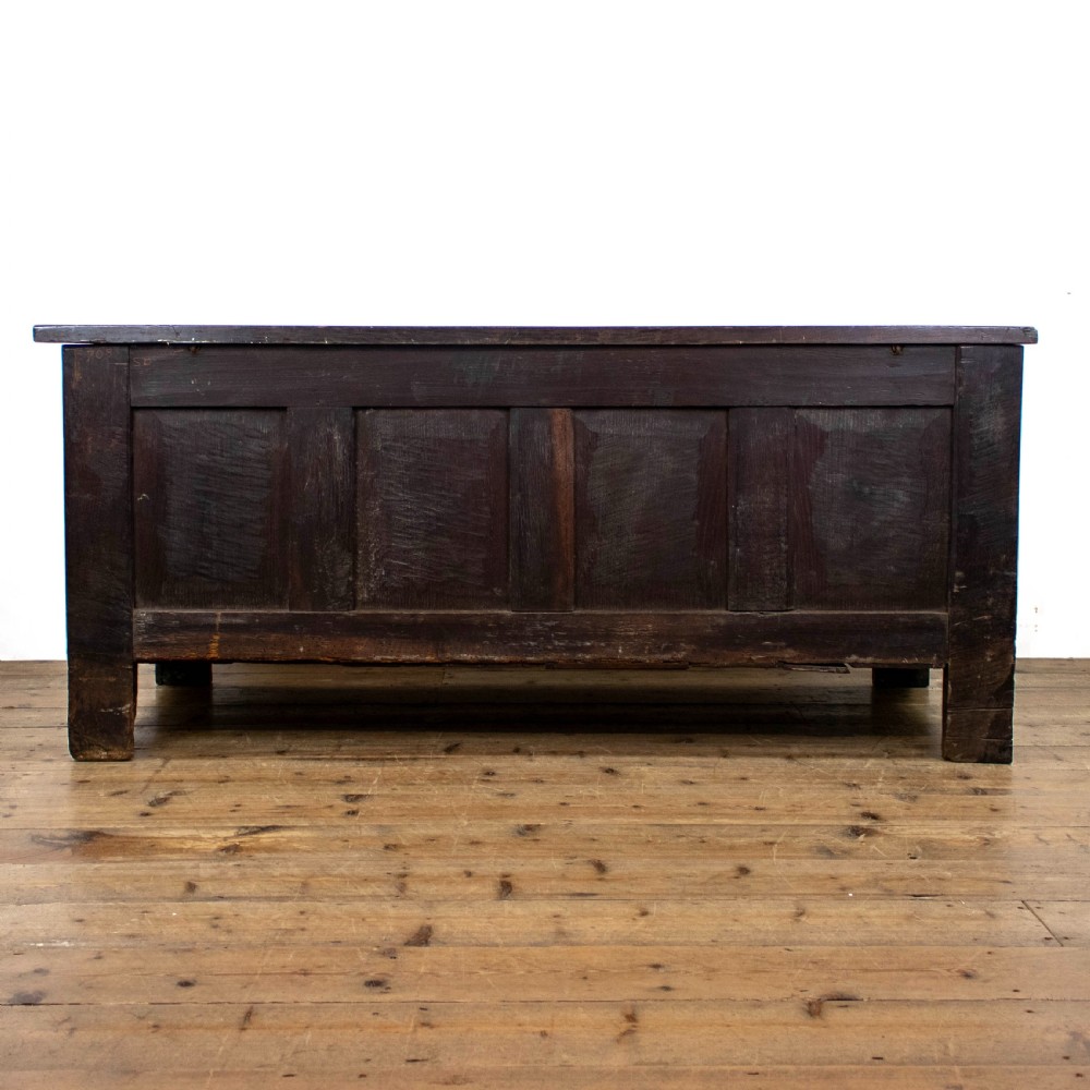 Large 18th Century Carved Oak Coffer  View VI