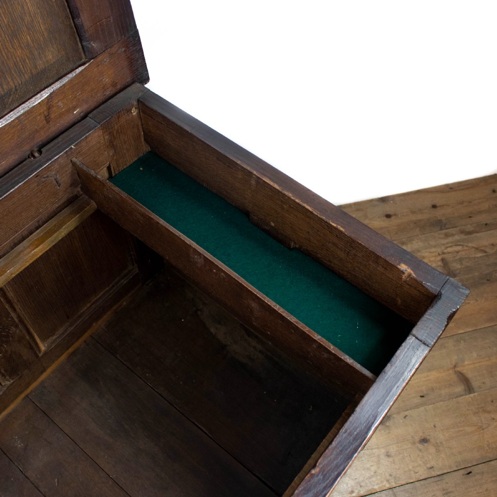 Large 18th Century Carved Oak Coffer  View IX