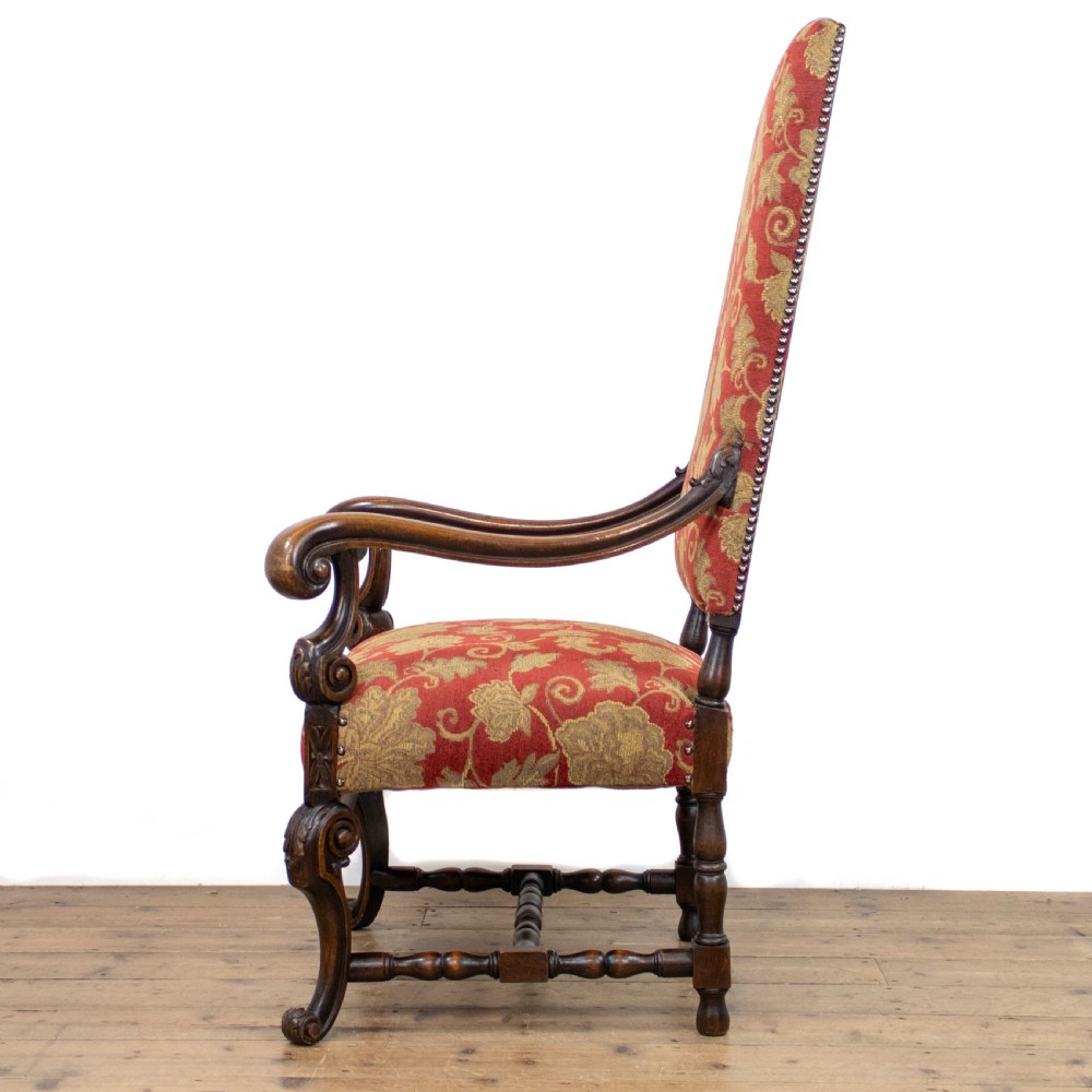 Large Antique Carved Throne Chair  View VII