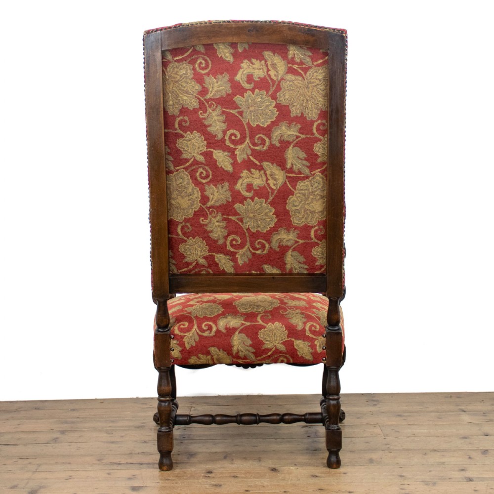 Large Antique Carved Throne Chair  View IX