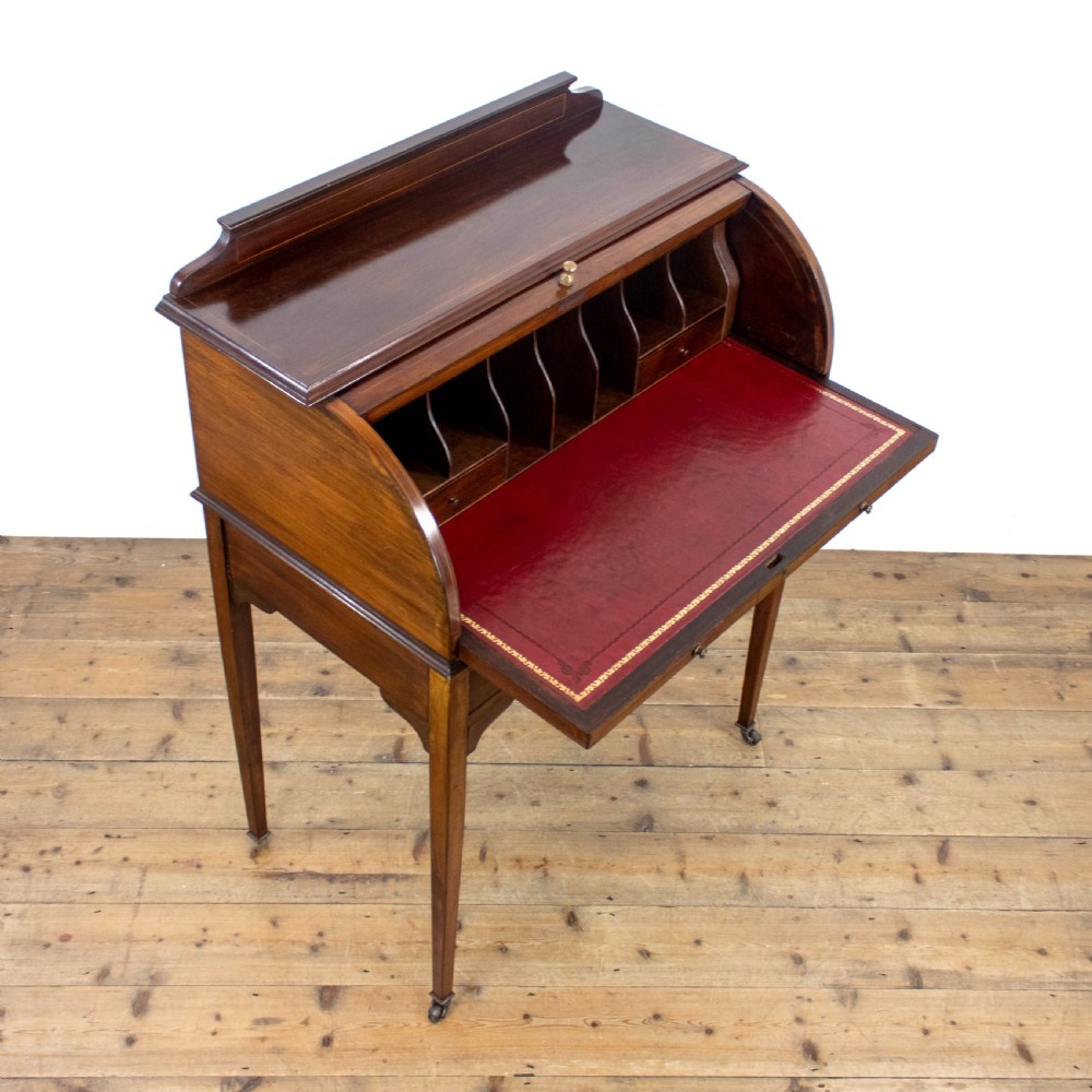 Edwardian Mahogany Cylinder Desk  View III
