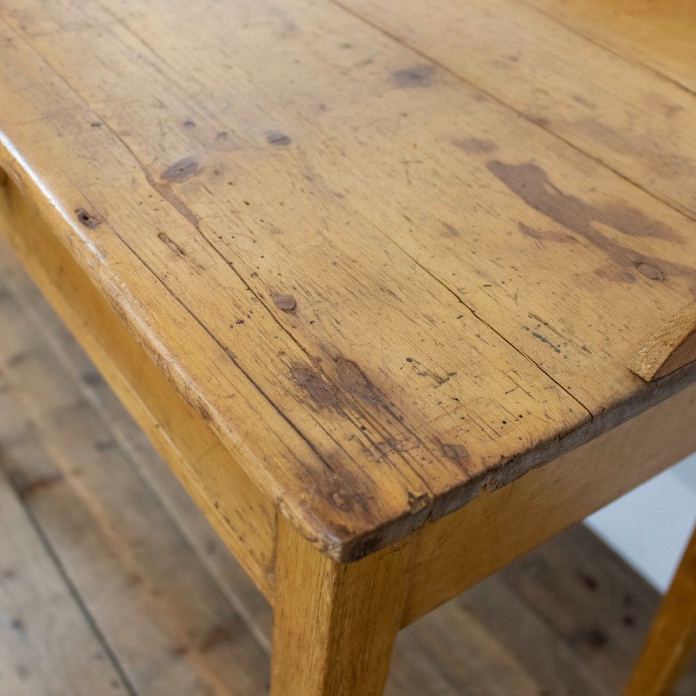 Antique Pine Single Drawer Side Table View VIII