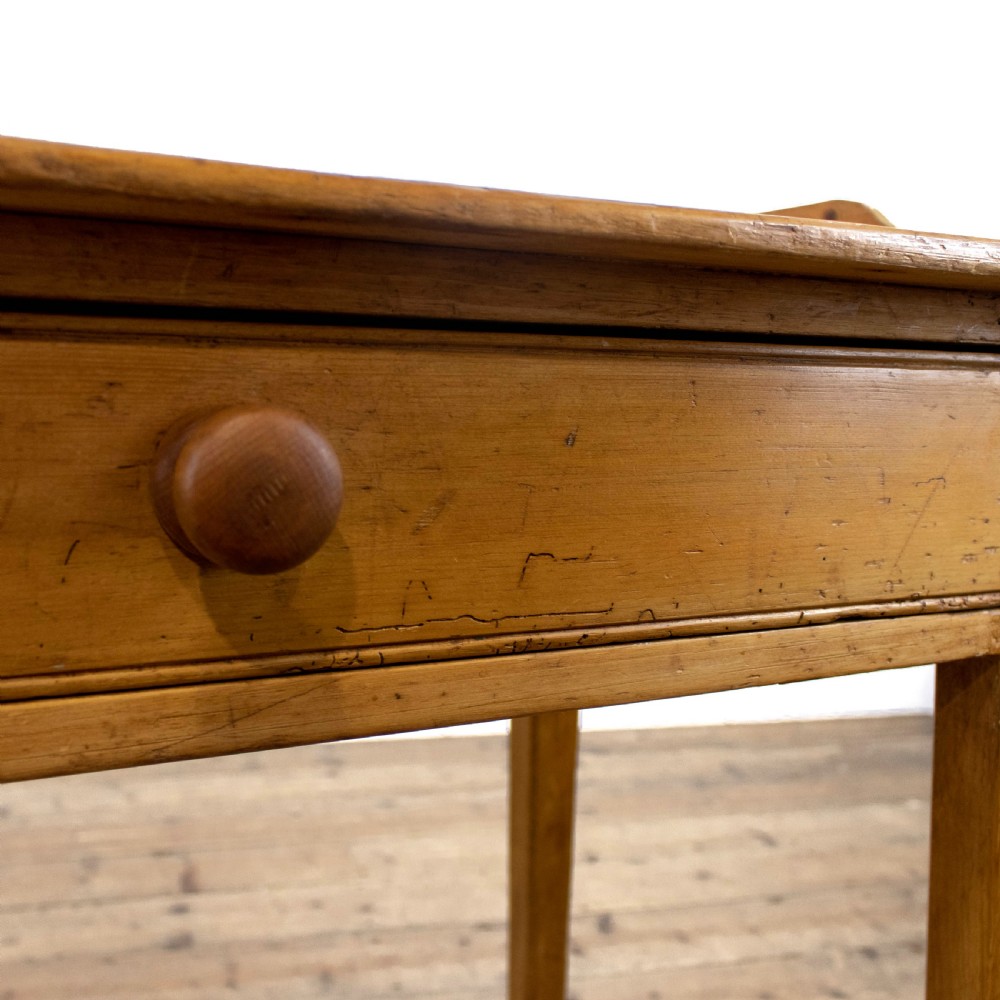Antique Pine Single Drawer Side Table View X