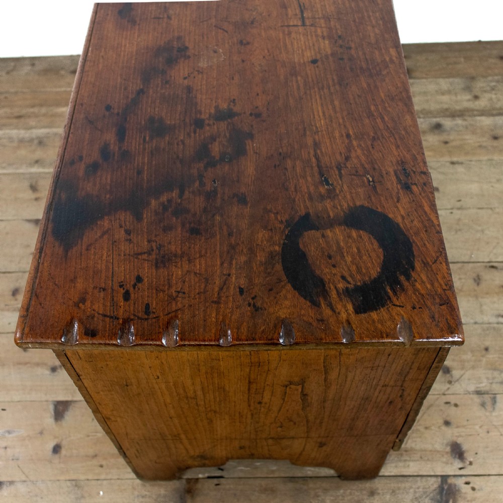 Antique 18th Century Elm Six Plank Coffer View VI
