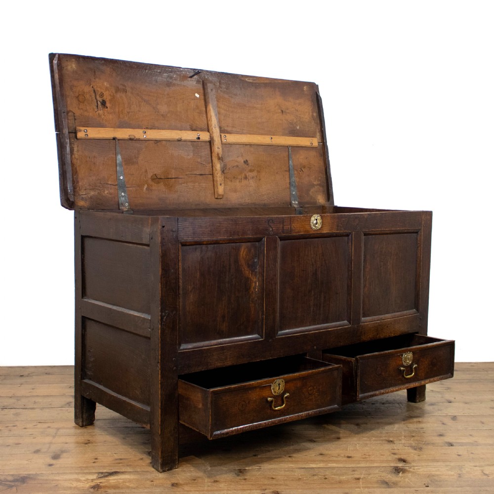 Early 18th Century Oak Mule Chest  View II