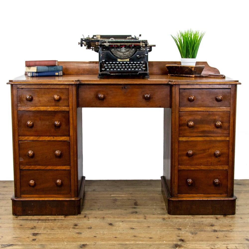 Antique Victorian Mahogany Desk View II