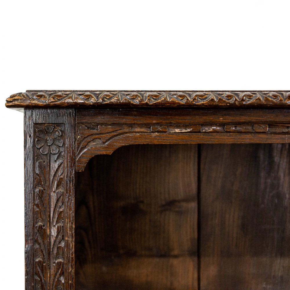 Late 19th Century Antique Carved Oak Bookcase View III
