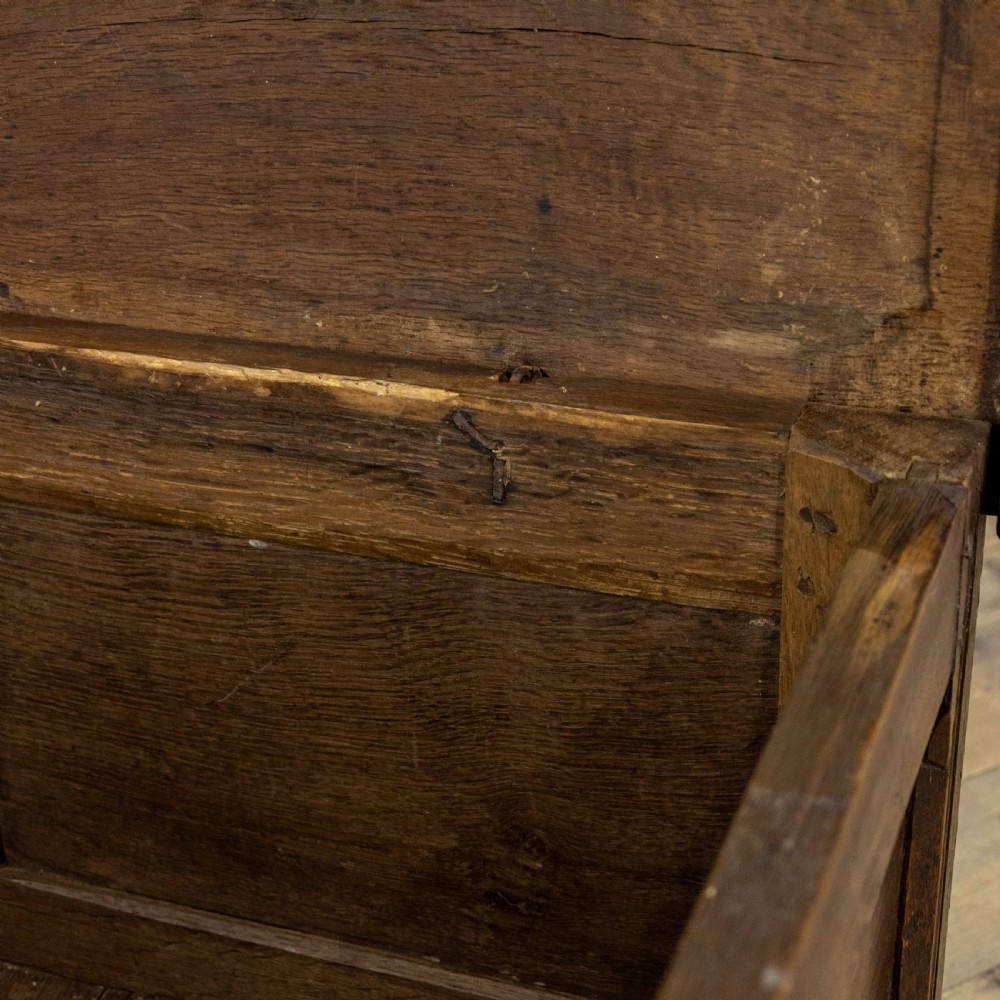 Unusual 17th Century Antique Oak Coffer  View VII