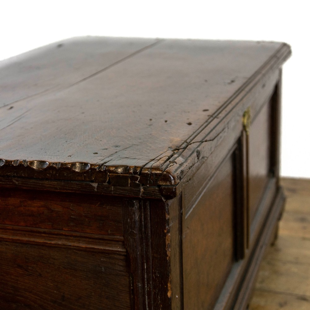 Unusual 17th Century Antique Oak Coffer  View X