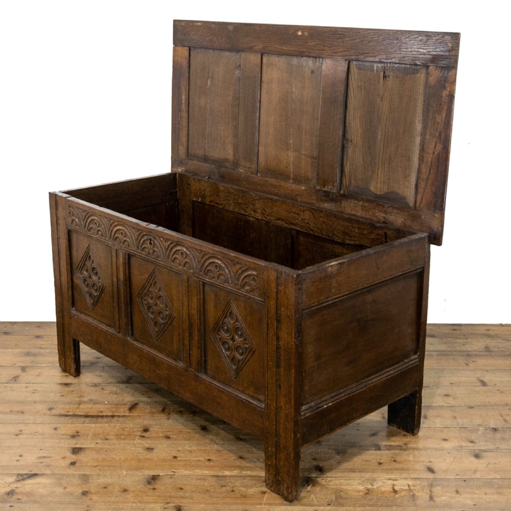 Early 18th Century Carved Oak Coffer View VI
