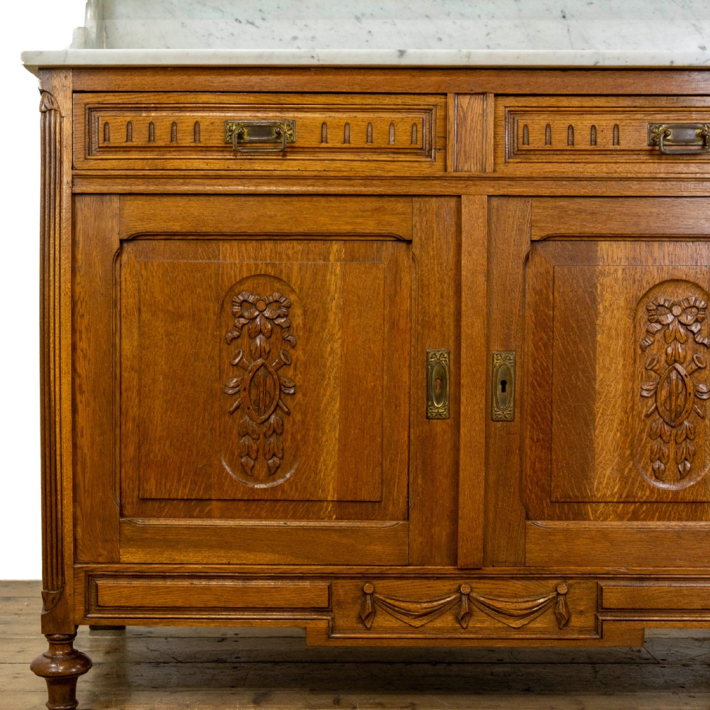 Antique French Washstand Cupboard with Marble Top View II
