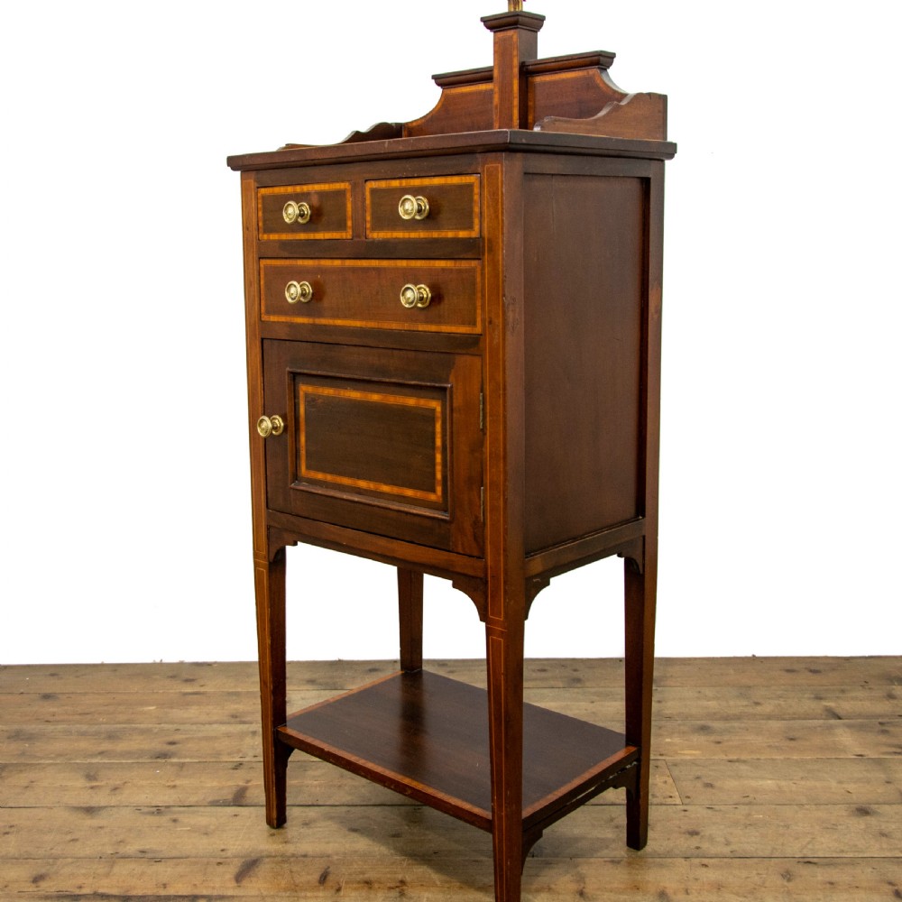 Antique Inlaid Mahogany Gentleman’s Shaving Stand  View III