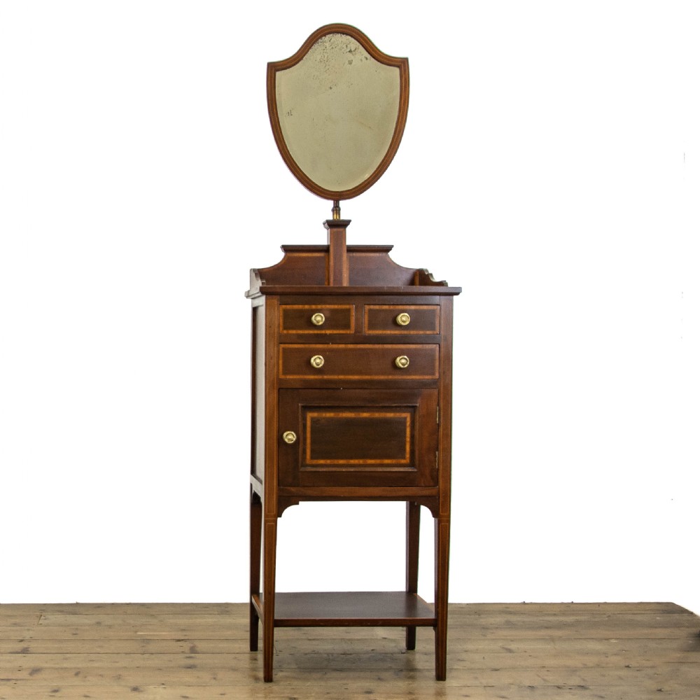 Antique Inlaid Mahogany Gentleman’s Shaving Stand  View IV