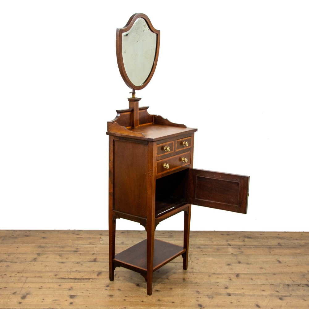 Antique Inlaid Mahogany Gentleman’s Shaving Stand  View VI