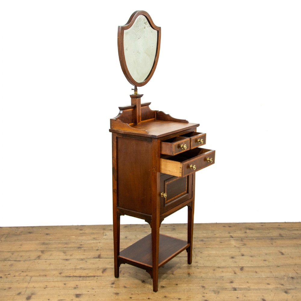 Antique Inlaid Mahogany Gentleman’s Shaving Stand  View VII