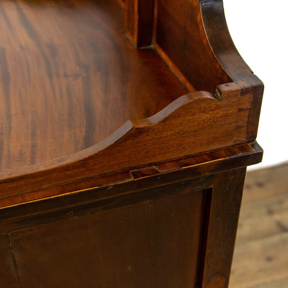 Antique Inlaid Mahogany Gentleman’s Shaving Stand  View XIV