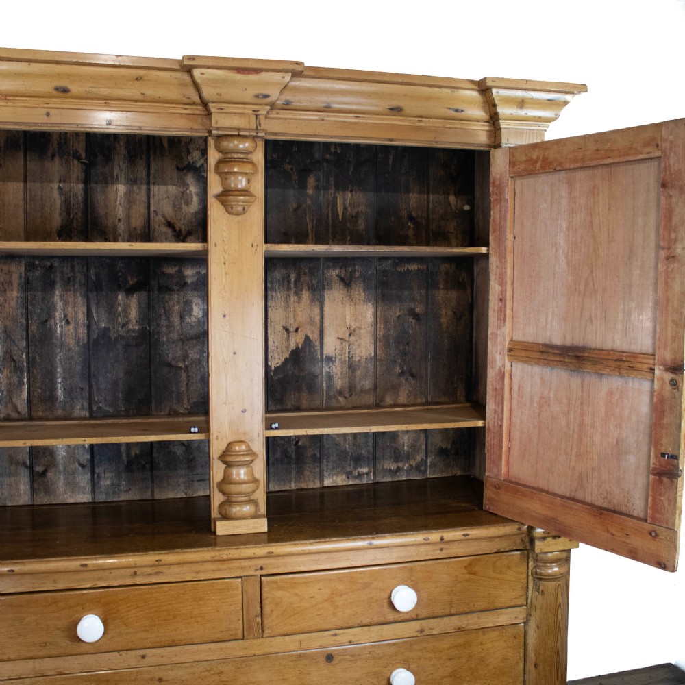 Large Victorian Antique French Pine Housekeeper’s Cupboard View II