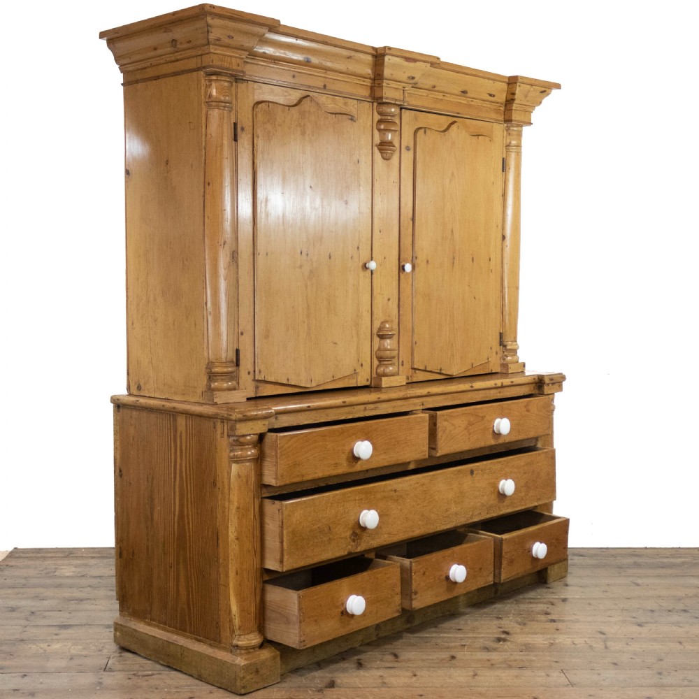Large Victorian Antique French Pine Housekeeper’s Cupboard View VI