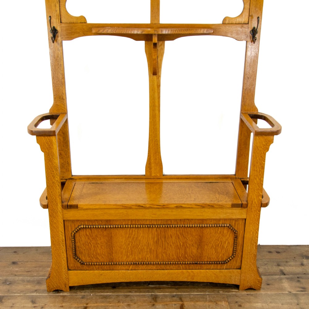 Antique Arts & Crafts Oak Hall Stand  View II