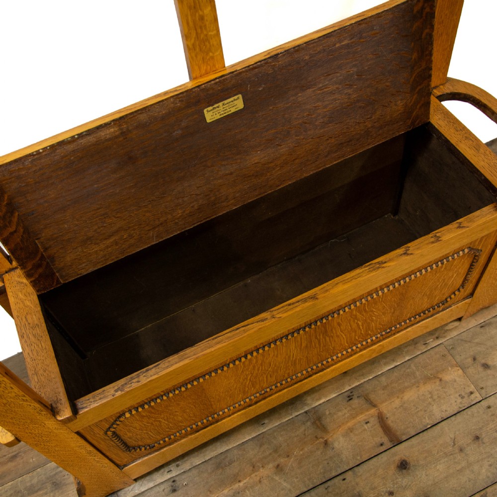 Antique Arts & Crafts Oak Hall Stand  View III