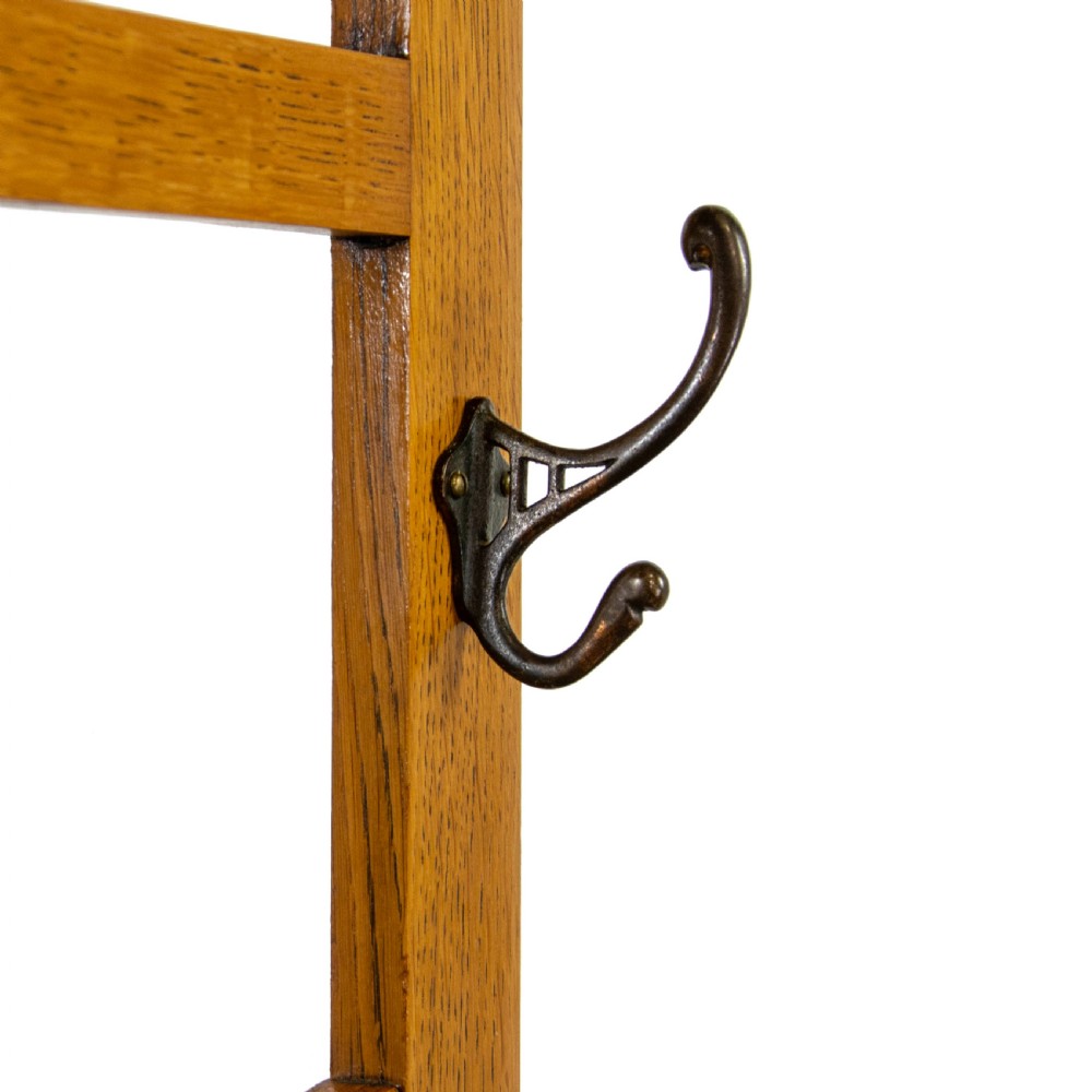Antique Arts & Crafts Oak Hall Stand  View VII