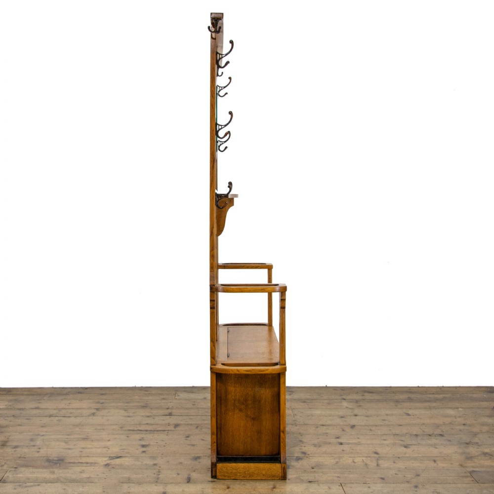 Antique Arts & Crafts Oak Hall Stand  View IX