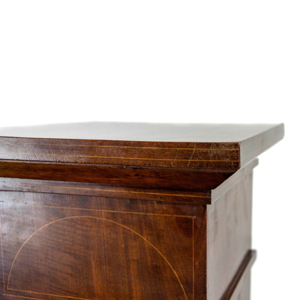 Edwardian Antique Inlaid Mahogany Pedestal  View VI