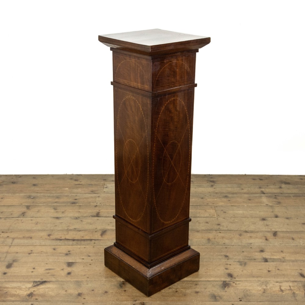 Edwardian Antique Inlaid Mahogany Pedestal  View VII