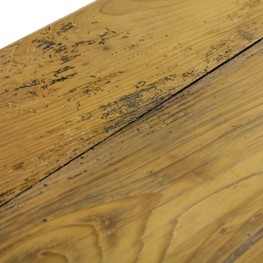 Rustic Antique Pine Farmhouse Table View IV