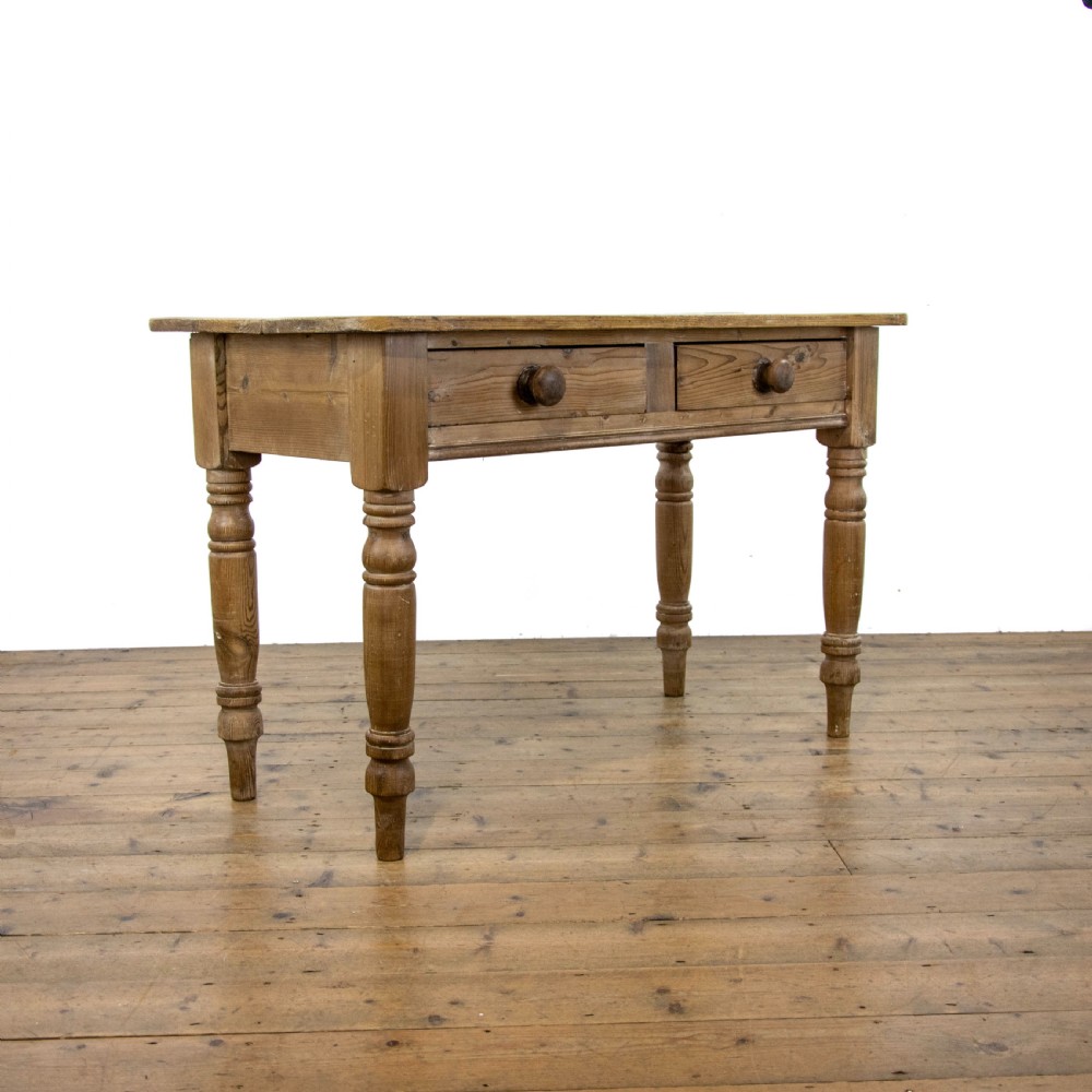 Rustic Antique Pine Farmhouse Table View V