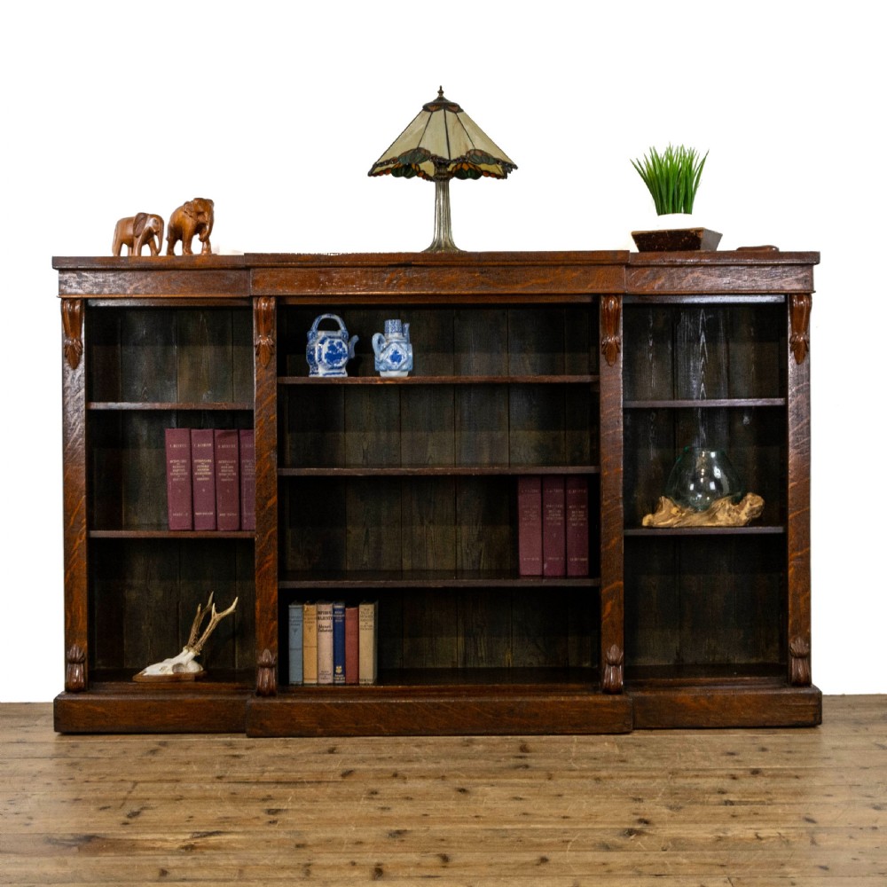 Antique Oak Free Standing Bookcase  View II